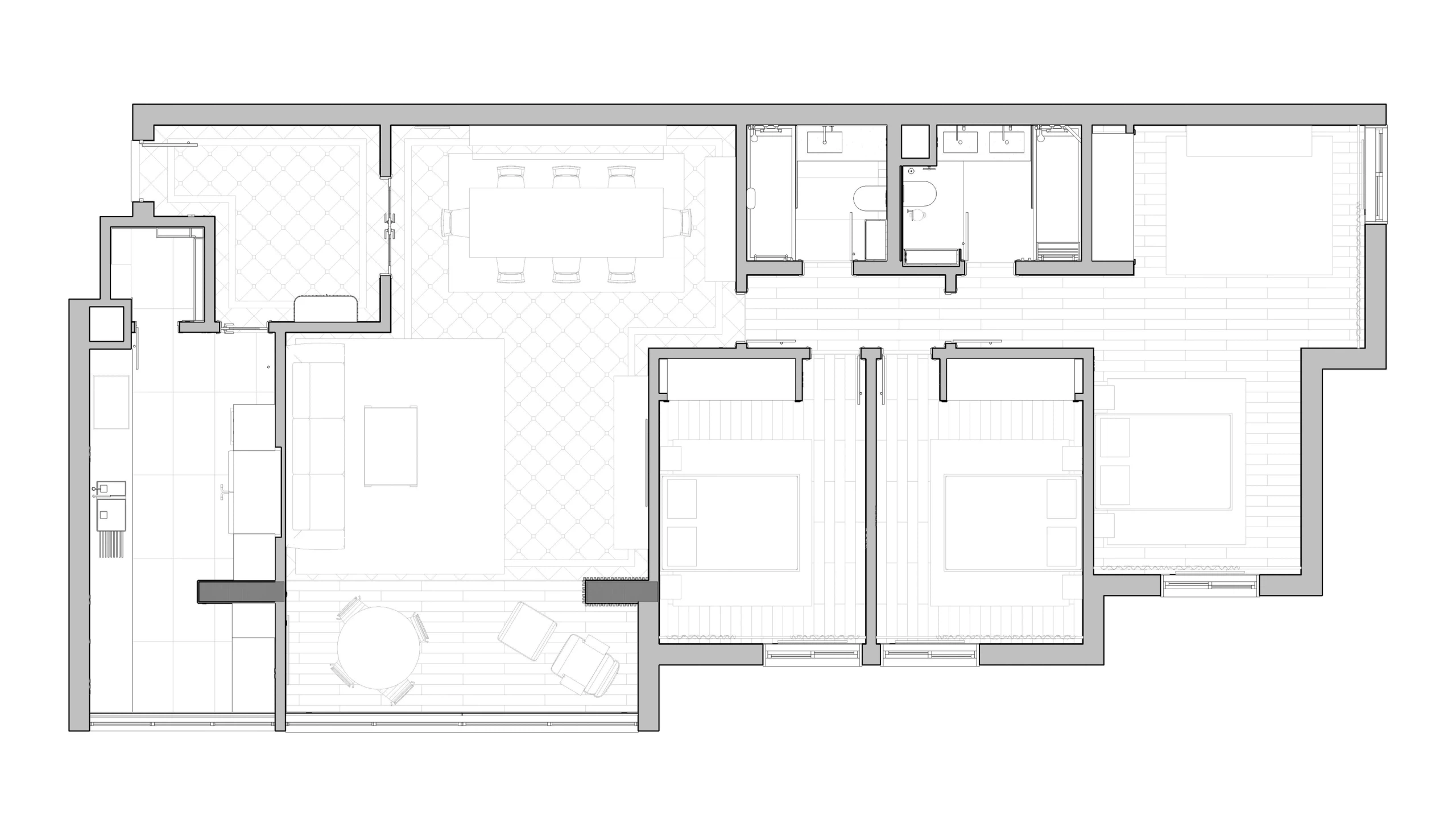 Plan 3 of the Apartment in Areeiro project
